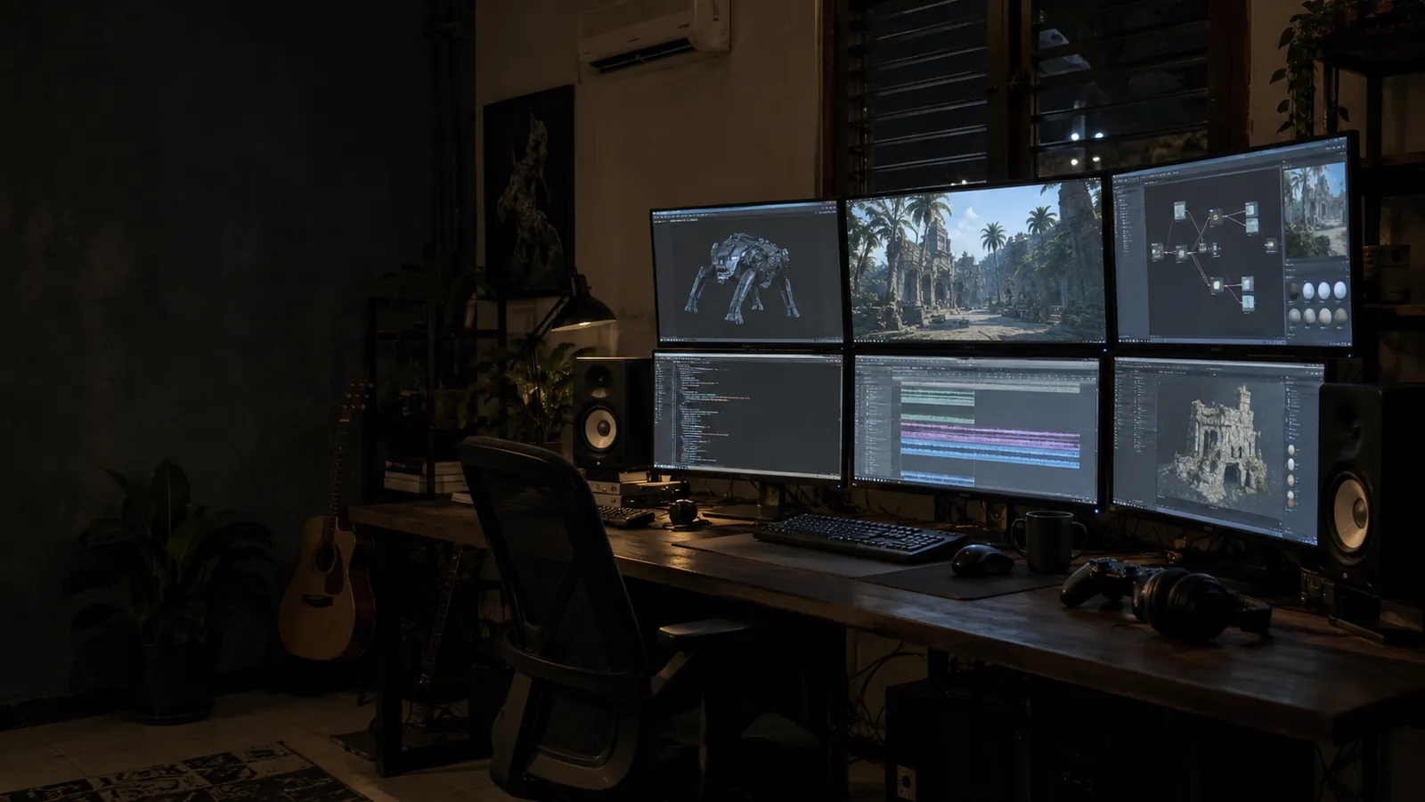 Setup studio untuk menjalankan banyak pekerjaan sekaligus